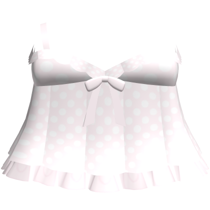 ♡ : cute frilly babydoll dress in pink polkadot thumbnail