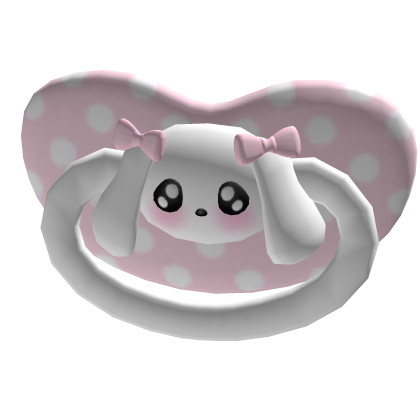 cute pink bunny pacifier Roblox item