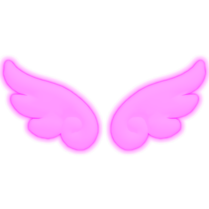 Pink Glowing Angel Wings