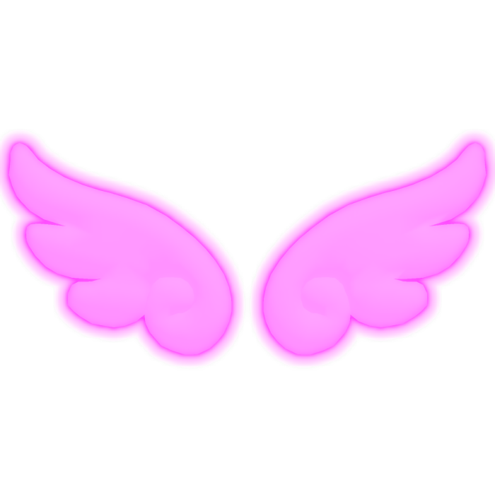 Pink Glowing Angel Wings