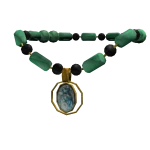Jade Necklace with Shell Pendant