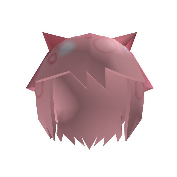 Low ploy Soda Cat hair (Pink)
