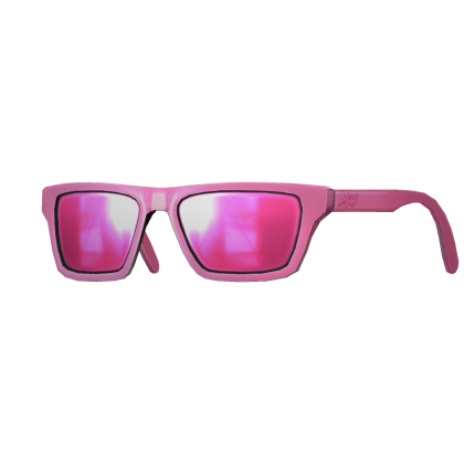 Pink Y2K Tinted Rectangle Shades Glasses