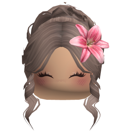 Cute Kawaii Face w/ Summer Bun (milktea) Roblox item