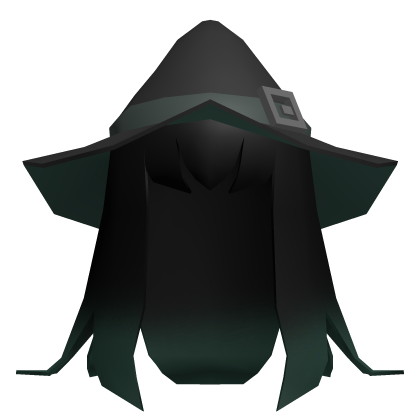 Low Poly Halloween Witch Long Hair Teal Green Roblox item