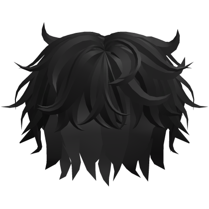 Black Anime Boy Fluffy Hair Roblox item