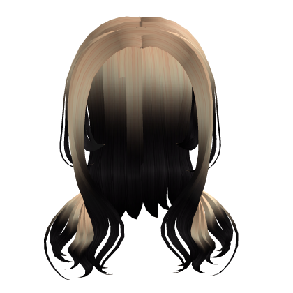 Blonde to Black Fluffy Girl Hair Roblox item