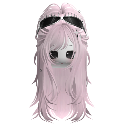 Spikey Half Up W/ Scene Glasses Pink