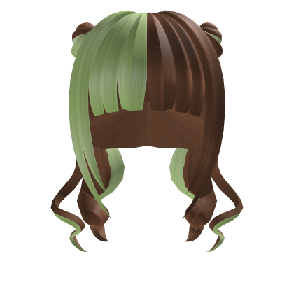 Olive Cocoa Twin Tails Hair Roblox item