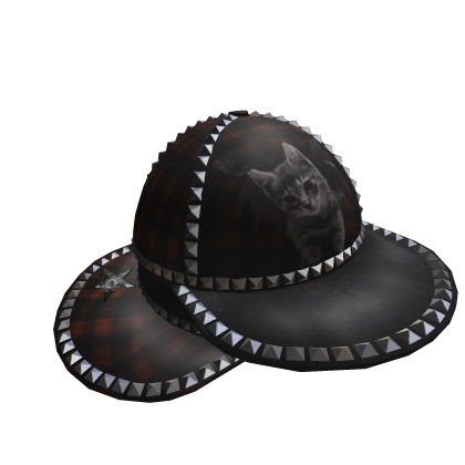 Halloween Plaid Spiked Cat Cap