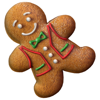 Cute Christmas Gingerbread Cookie On Mouth 🎄