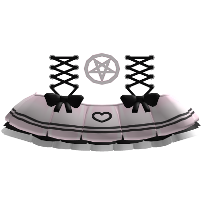Cutest Black & Pink Pentagram Laced Skirt Roblox item