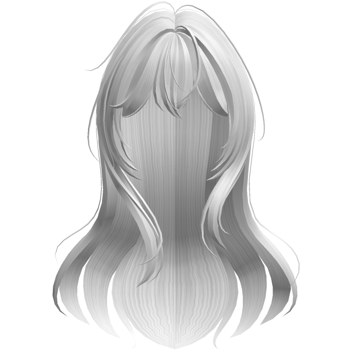 White Messy Anime Long Hair