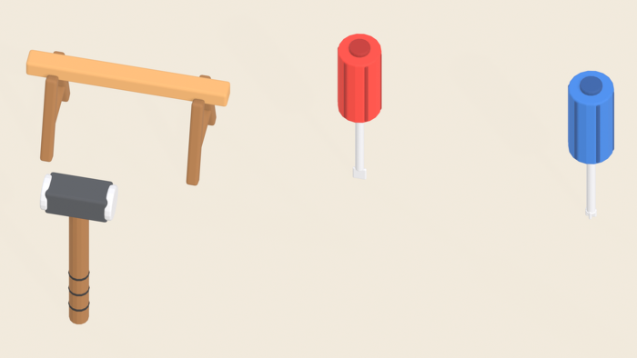 Stylized Tool Pack x35 Hammer Wrench Saw Bench preview 8