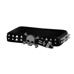 (1.0) Black Emo Skull Spike Belt