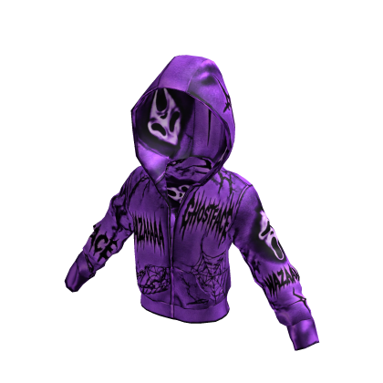 Y2K Capucha GhostFace Morado