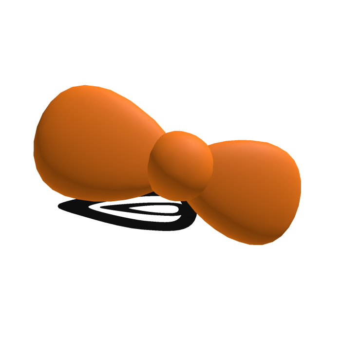 Cutesy Orange Bow Hairclip