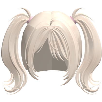 messy pigtails in blonde