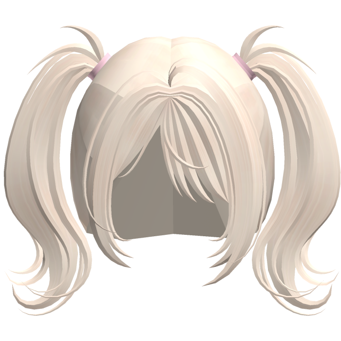 messy pigtails in blonde