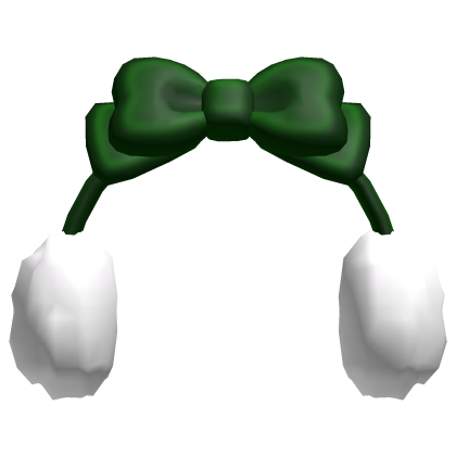 ♡꒱ cute green dolly bow winter earmuffs