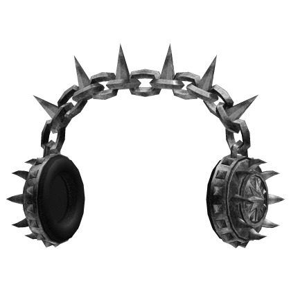 Silver Spikey Headphones