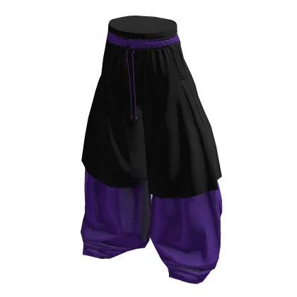 高品質 STYLISH TWO-TONE PANTS【PURPLE×BLACK】 Y2K Baggy Stylish Saggy Jeans (Black & Purple) | Roblox Item