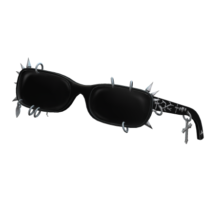 Raised Black Y2K Punk Glasses