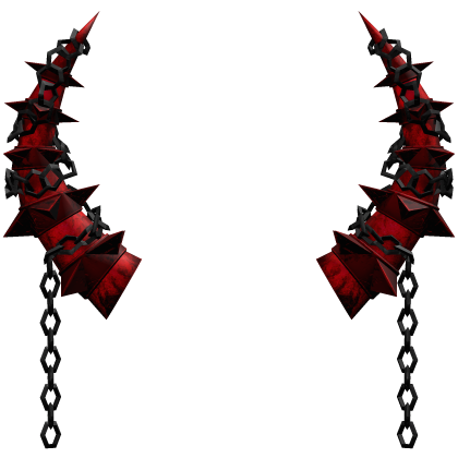 Chained Spiked Horns in Red & Black Roblox item