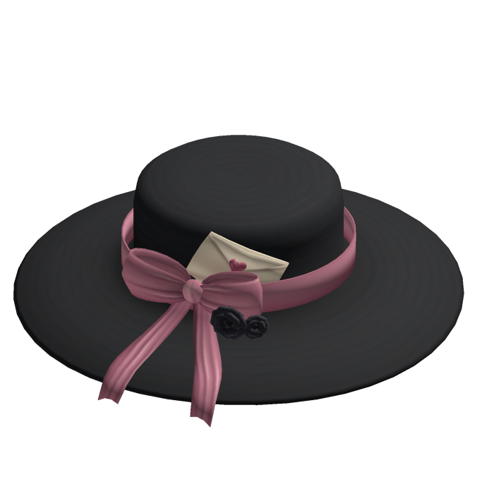 🖤 Black & Pink Love Letter Sunhat 🖤