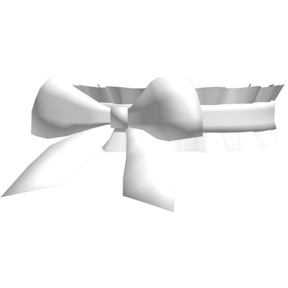 Kawaii Ruffled Big Bow Choker in White Roblox item
