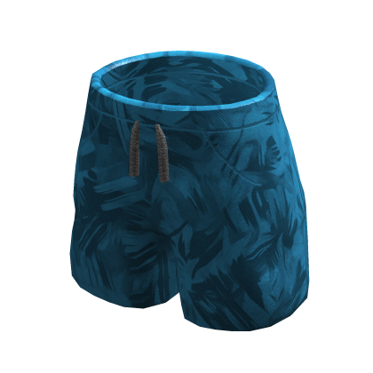Summer Brush Pattern Shorts | Light Blue thumbnail