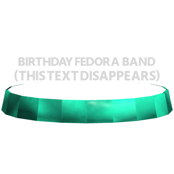 ADDON - Birthday Fedora Band | Sparkletime Teal