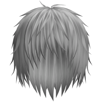 vkei emo boy anime wispy hair (grey) Roblox item