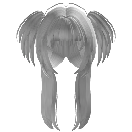 White Layered Hime Cut w/ Pigtails Roblox item
