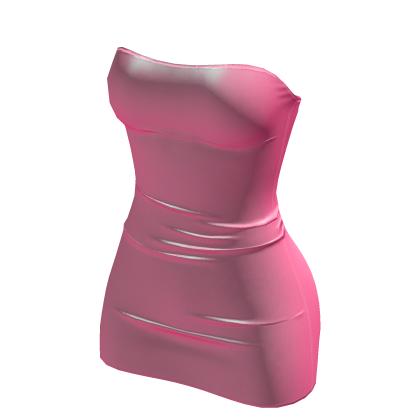 ♔ Bubblegum Pink Latex Tight Mini Dress