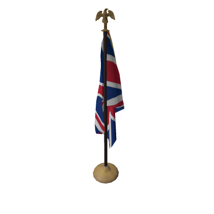 Union jack flag in a corner of a room