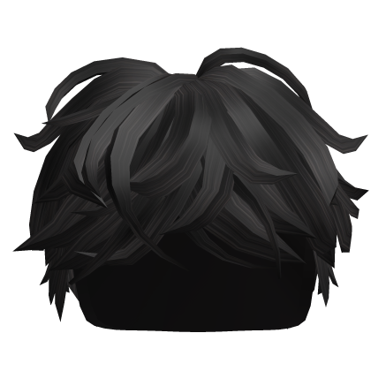 Black Messy Anime Layered Hair