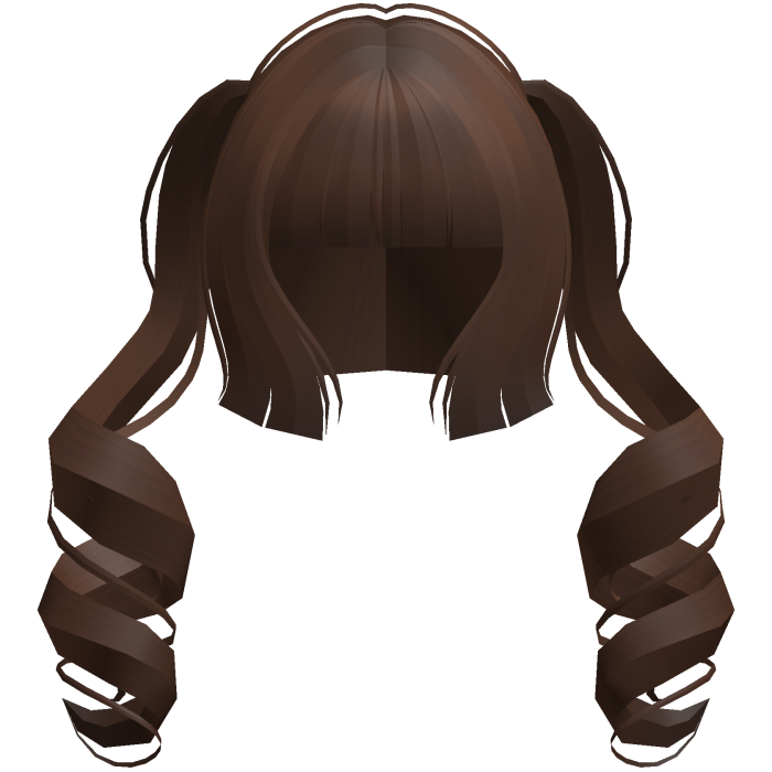 jirai moe hime cut curly ponytails brown