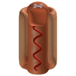 Hotdog Suit w Bow Ketchup