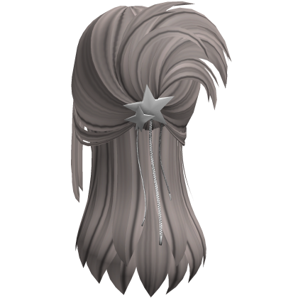 Spikey Scene Bun W/ Y2K Star Clips (Ash) Roblox item