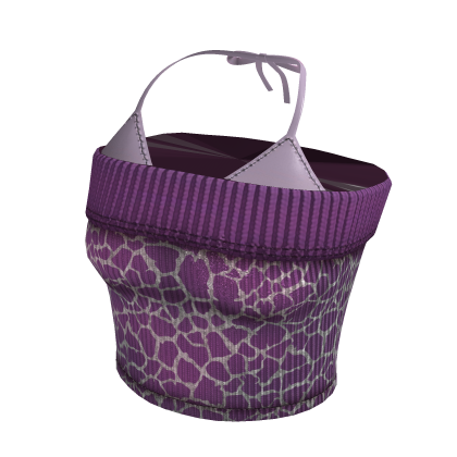 Purple Cowprint Halter Tank Top