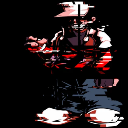 Glitchy Red Angry Idle Sprite