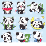 Pandas and red pandas group