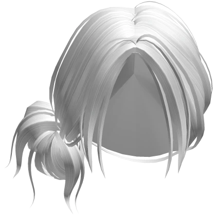 reipon♡ messy y2k side ponytail bun - white | Roblox Item - Rolimon's