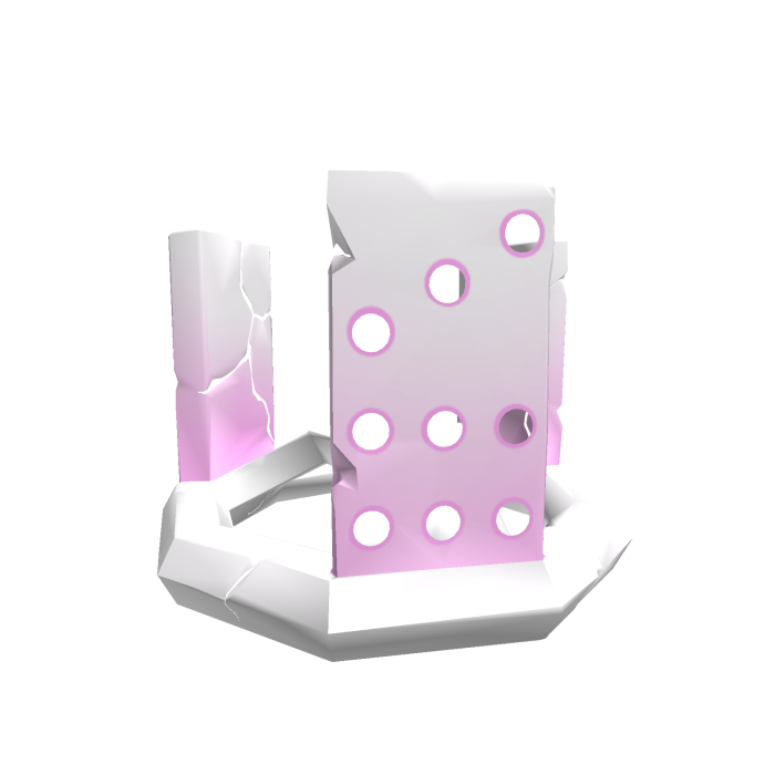 Fractured Domino Crown [ White+Pink ] 