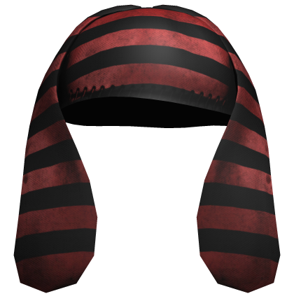 oversized red striped bunny ears hat