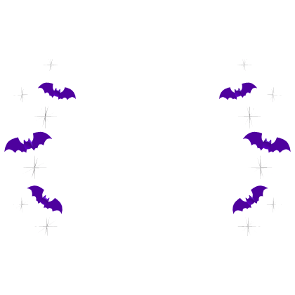 Halloween Bat Neon Purple Sparkle Aura Confetti