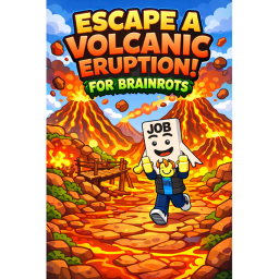 escape from a volcanic erupation for brainrots UPD