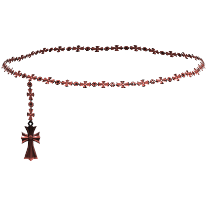 Y2k Red Cross Head Chain