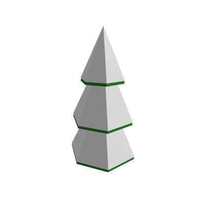 Low poly snow tree